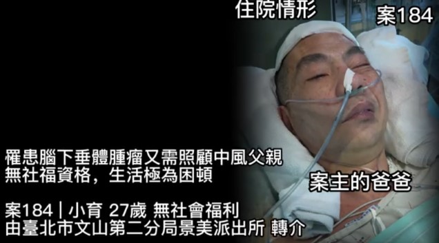 【184已結案】罹患腦下垂體腫瘤又需照顧中風父親，無社福資格，生活極為困頓(標題圖檔)